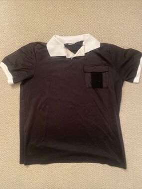 Black High 5 Referee Jersey Size Large With Front Pocket